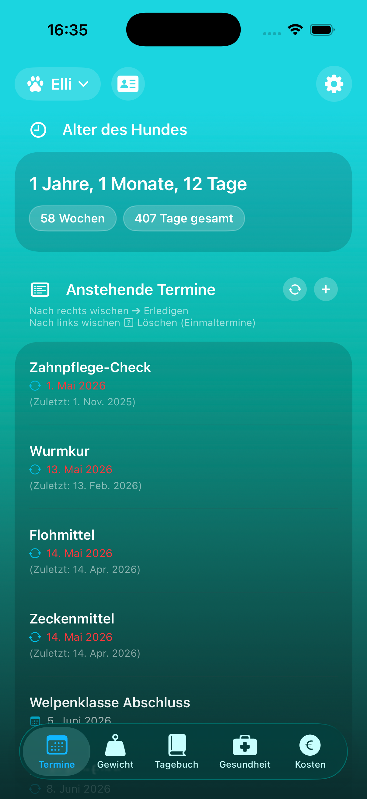 Termine & Erinnerungen